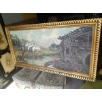 Много голяма авторска картина масло на платно от Испания - 4081